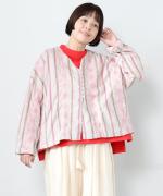ミックスヤーン刺し子ジャガード　ジャケット